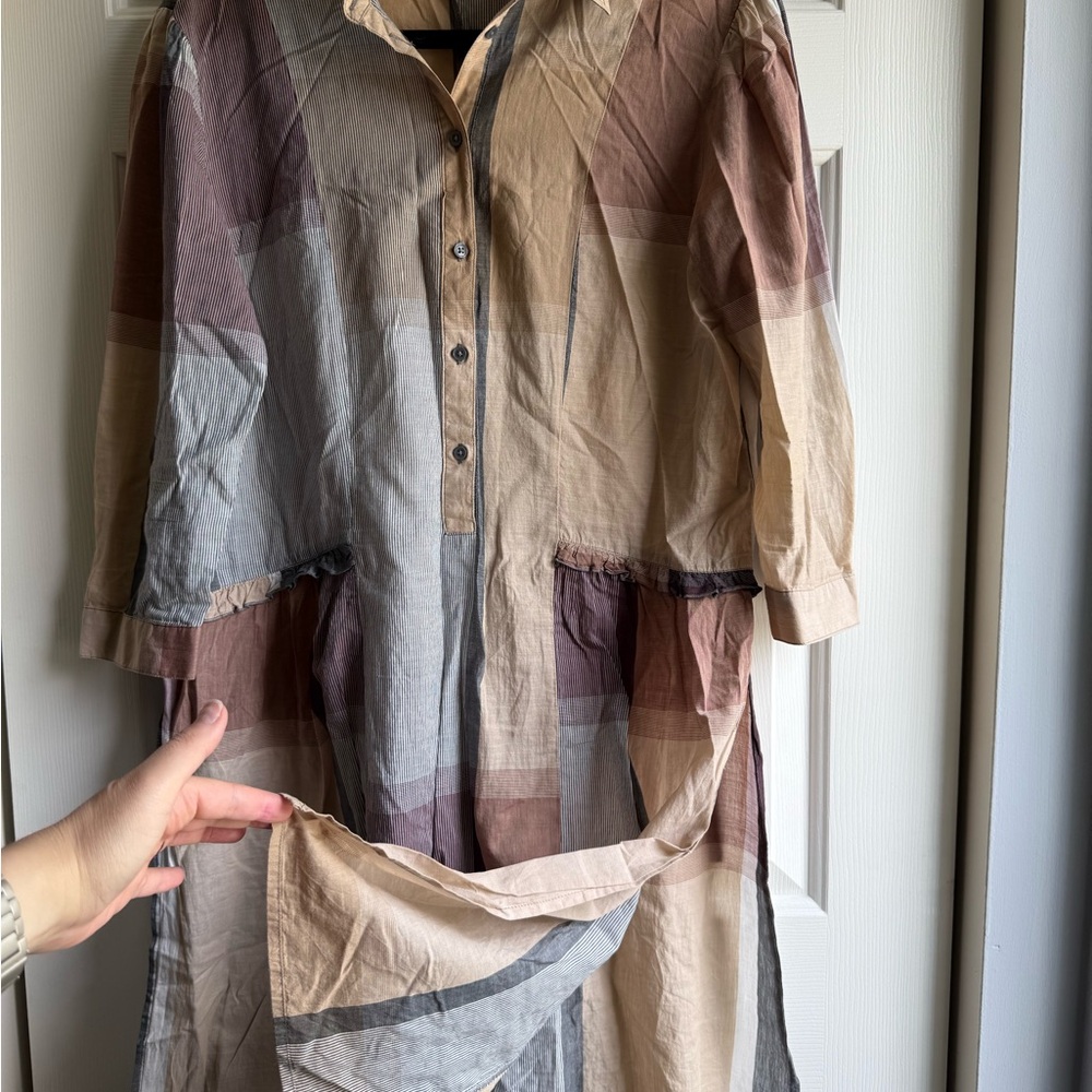 Zara Basic Striped Patchwork Shirt - image 4